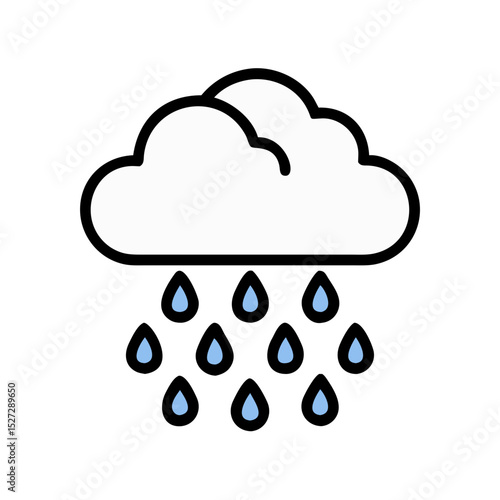 rain cloud drops icon