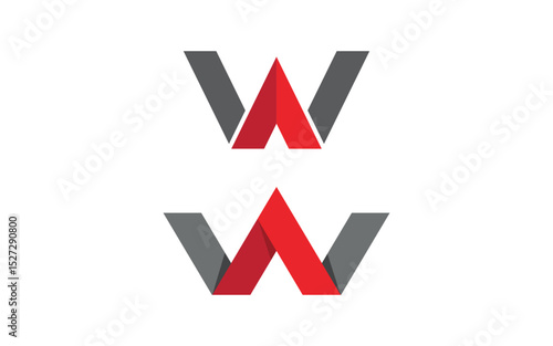 W icon Business Logo Template design illustration v.18
