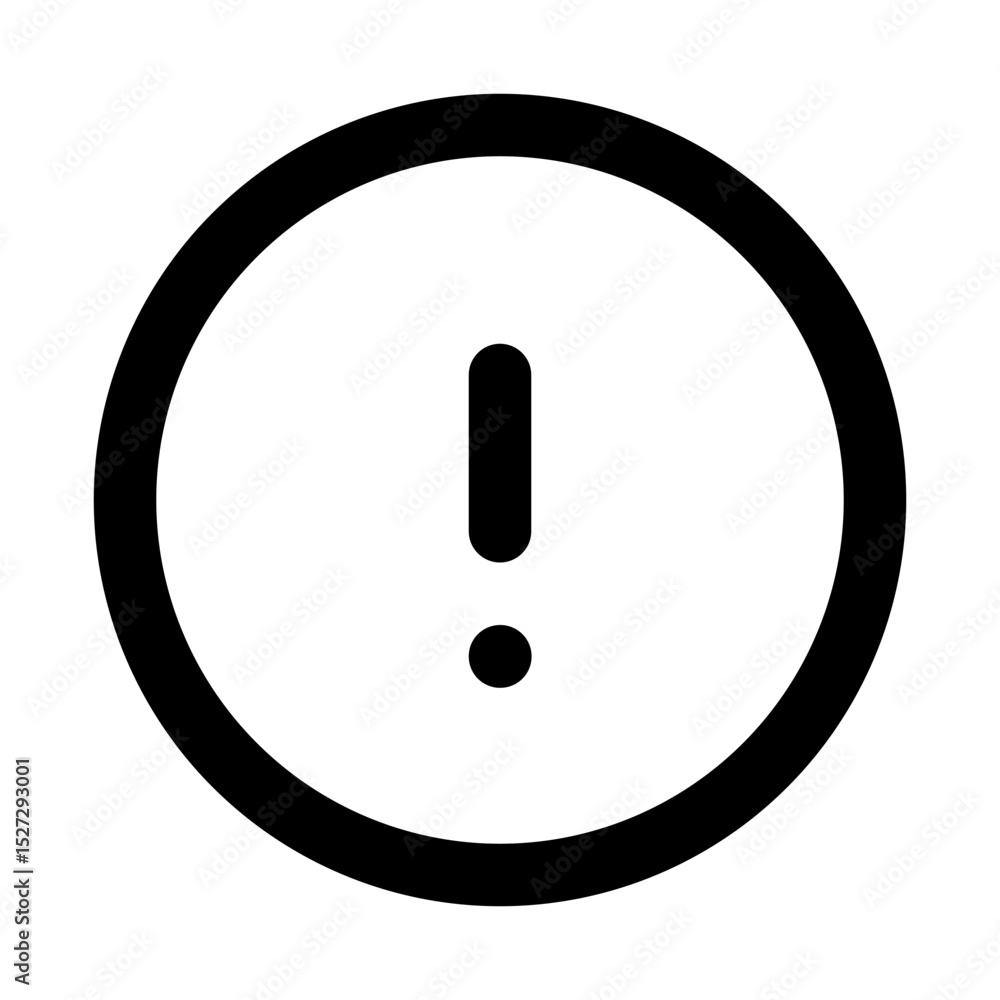 Outline Exclamation Mark Warning Icon Outline Exclamation Mark Warning Icon