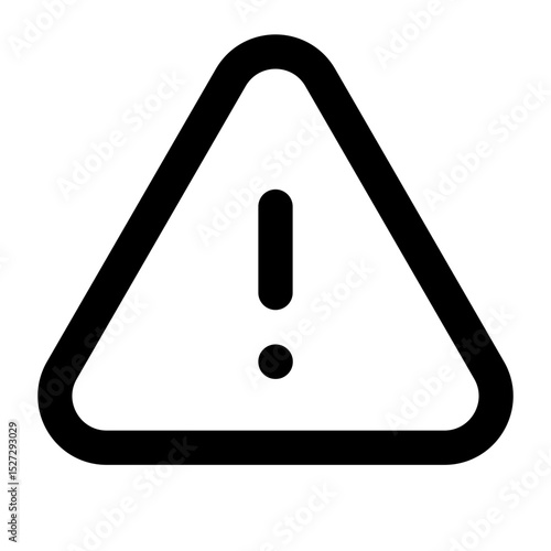 Outline Triangle Warning Sign Icon