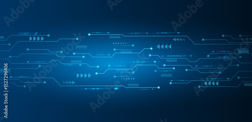 Technology digital interface, artificial intelligence circuit board vector