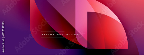 Abstract fluid shapes, vibrant gradients. Purple, magenta, red hues blend smoothly. Modern design element for backgrounds, banners.