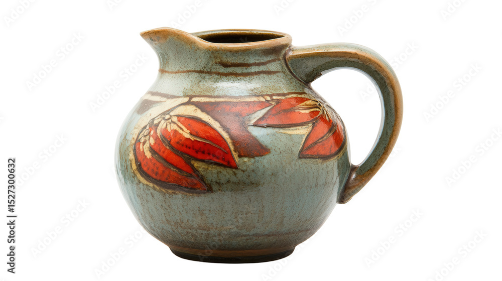 Traditional Japanese pottery water pitcher, Transparent background, PNG file Traditional Japanese pottery water pitcher, Transparent background, PNG file
