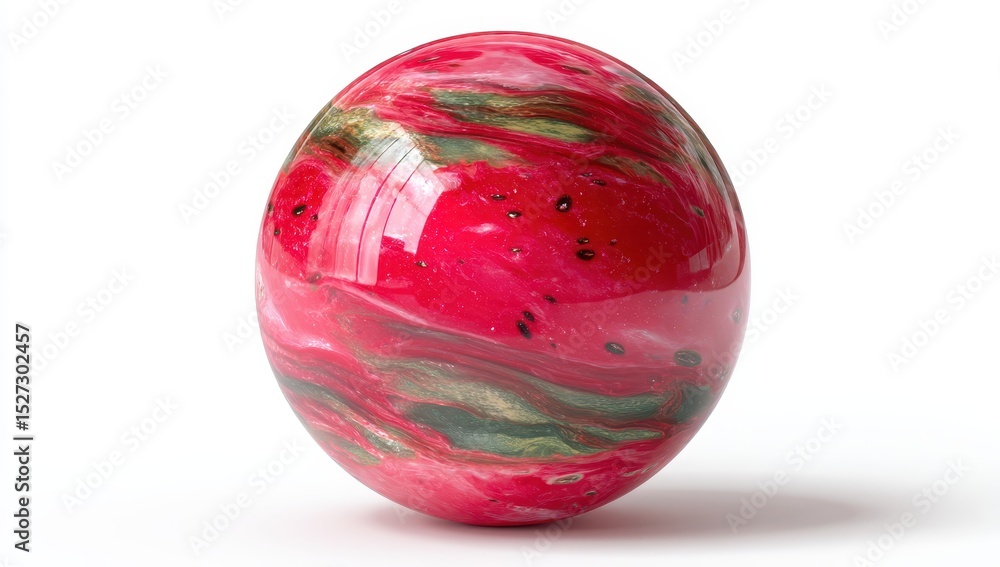 Red, swirling sphere against white Red, swirling sphere against white