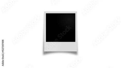 Blank Polaroid Photo Frame Mockup on White Background