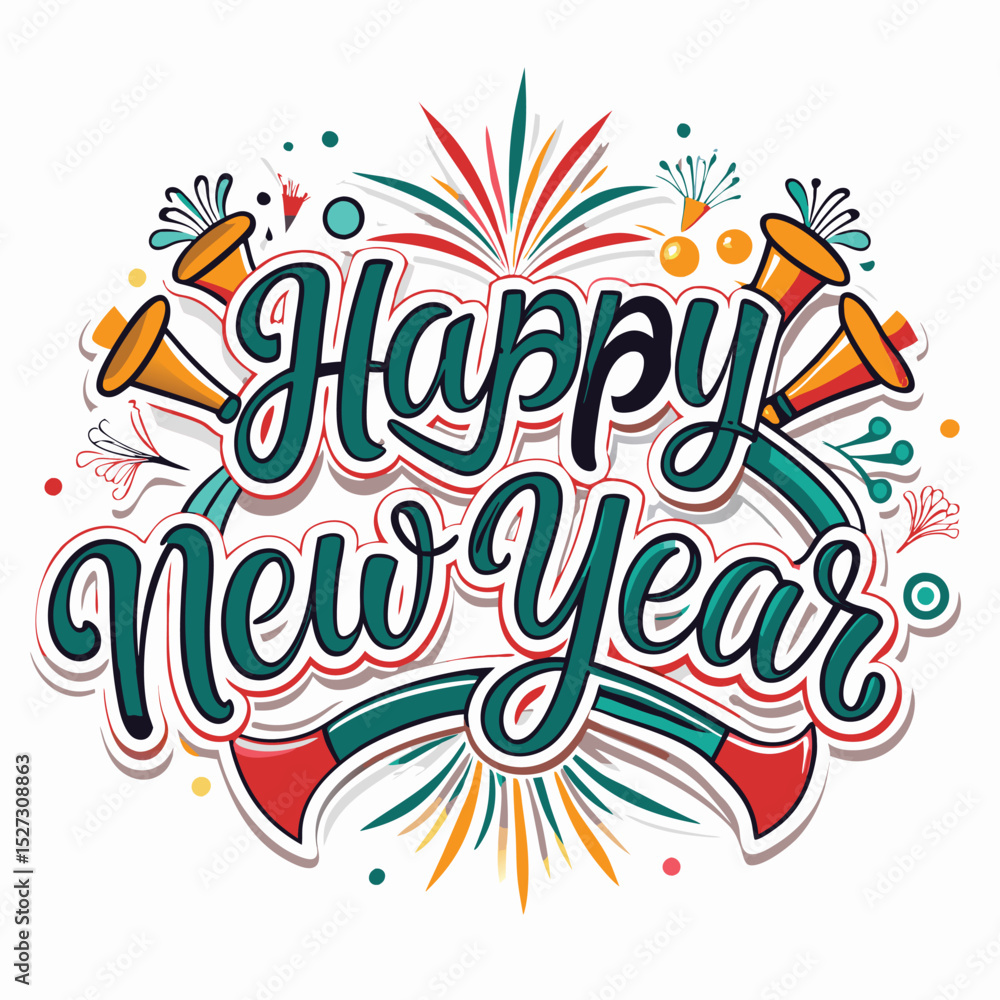 Obraz premium Happy New Year celebration graphic design (2)
