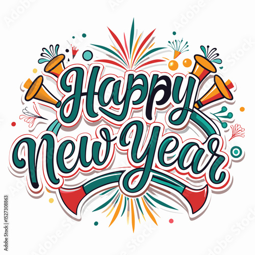 Happy New Year celebration graphic design (2)