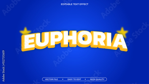 Euphoria editable text effect cartoon style