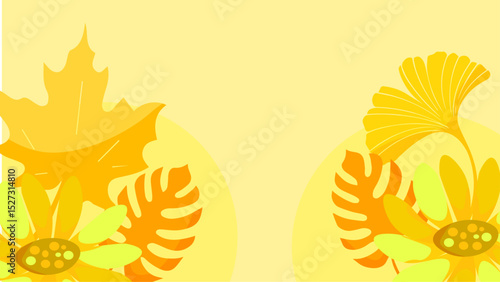 Flat abstract floral theme background concept