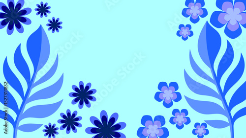 Flat abstract floral theme background concept