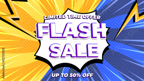 Abstract colorful flash sales background concept