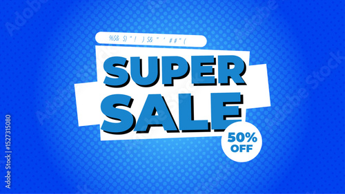 Flash sale blue white background banner design