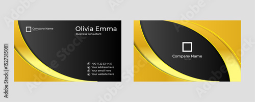 Black and gold luxury business card template