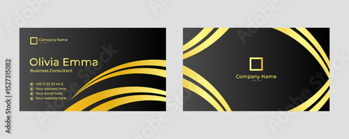 Black and gold luxury business card template
