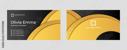 Black and gold luxury business card template