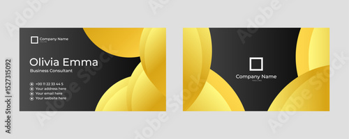 Black and gold luxury business card template