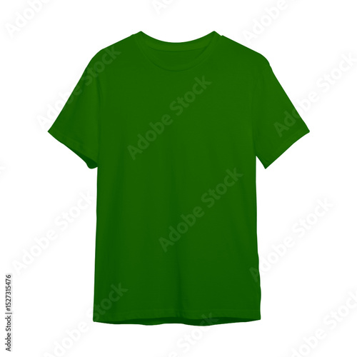 green t-shirt mockup with transparent background