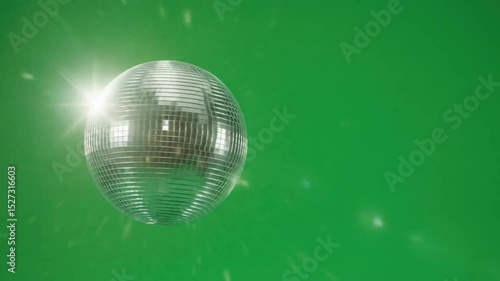 disco lights with green background