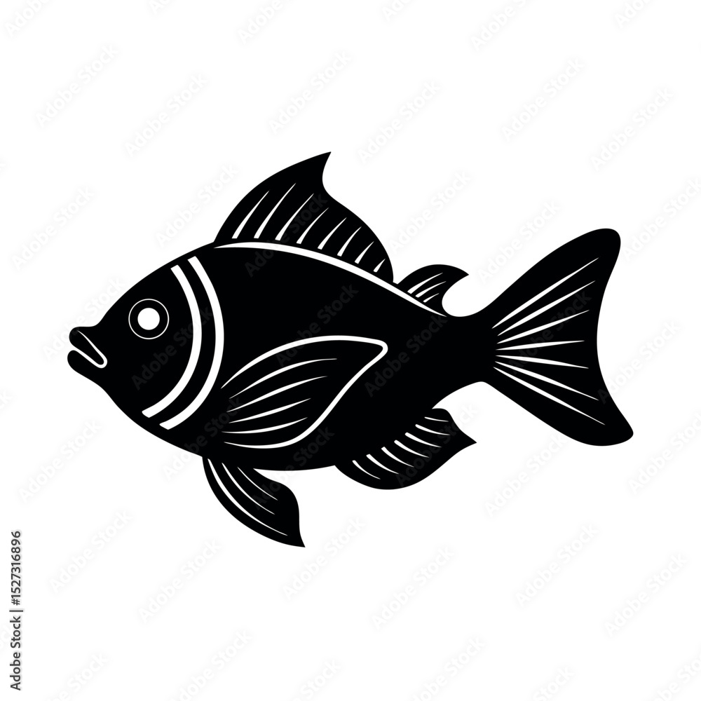 Fototapeta premium frogfish vector silhouette