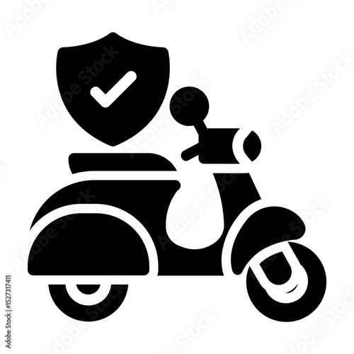 motorcycle insurance Solid icon