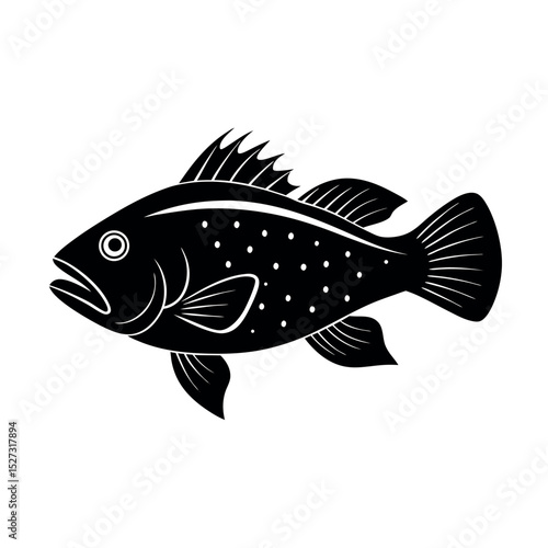 grunt fish vector silhouette