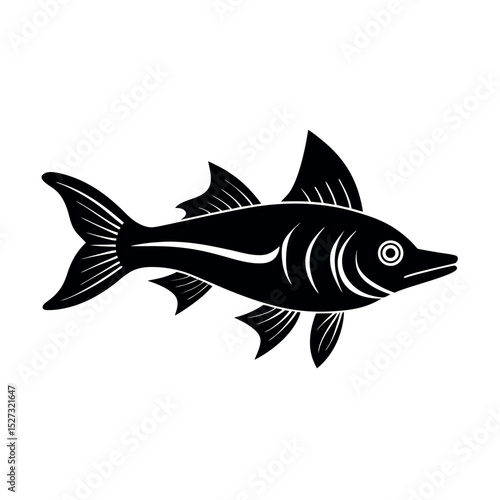 moorish idol vector silhouette