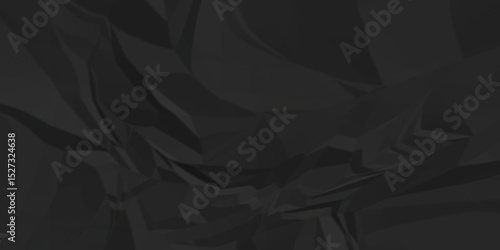 Abstract black crumple obsolete billboard rumple. wrinkle ripped creased crumple aged closeup craft document grunge recycling paper background.	
