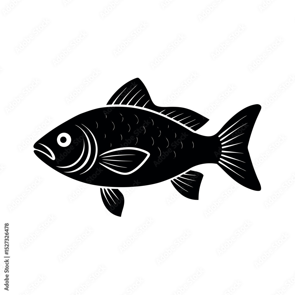 Fototapeta premium sheepshead vector silhouette