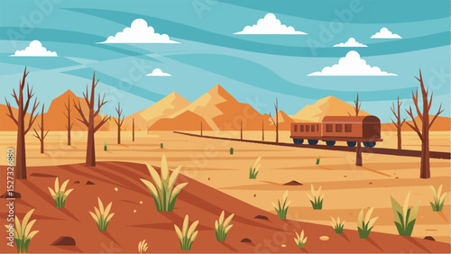 A oncebustling field now lays barren its once lush green crops now rotting and decaying due to failures in transportation and distribution.. Vector illustration