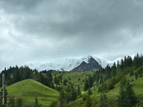 mountains and clouds