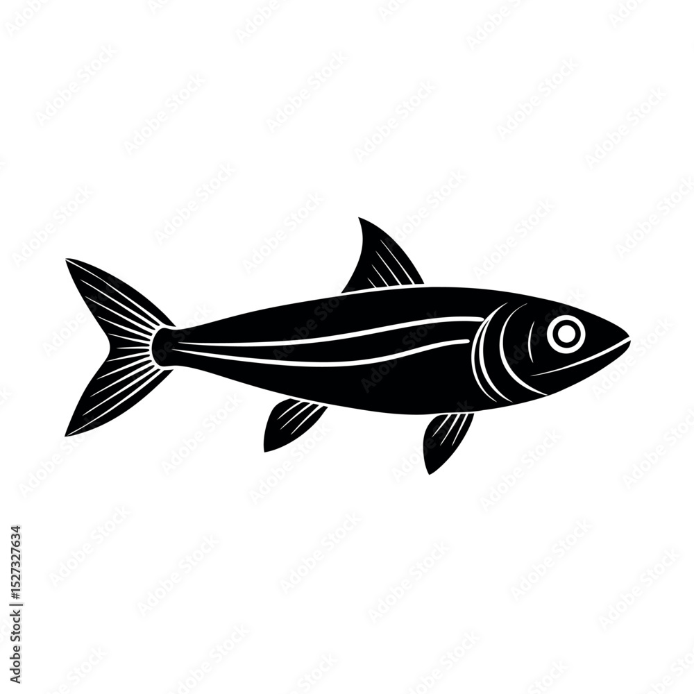 Fototapeta premium sturgeon vector silhouette