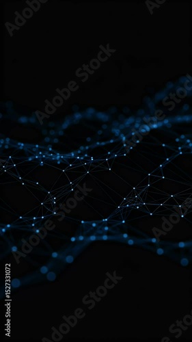 Abstract Blue Network Background 3D Animation