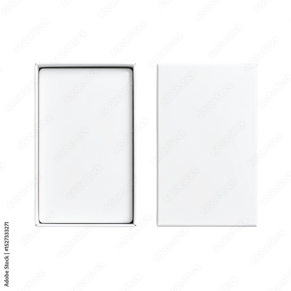 Blank white cardboard gift box mockup isolated on transparent background Blank white cardboard gift box mockup isolated on transparent background