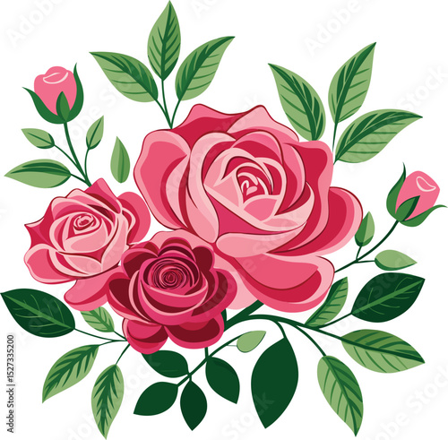 bouquet of pink roses