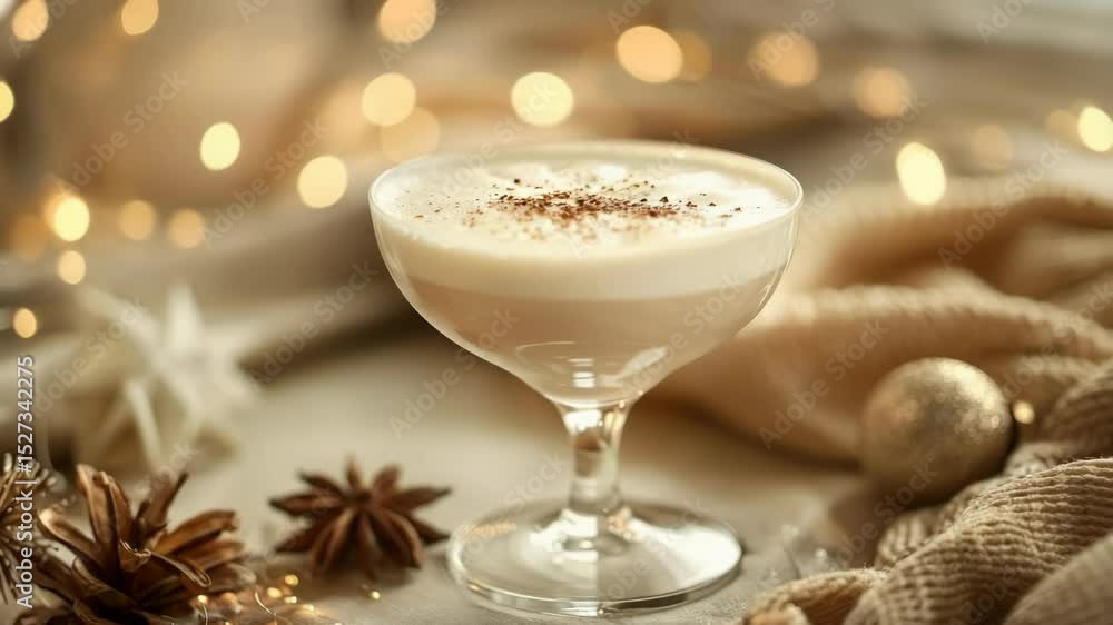 A beautifully crafted latte cocktail served in an elegant glass, surrounded by soft sparkling decor, perfect for festive gatherings and cozy celebrations. A beautifully crafted latte cocktail served in an elegant glass, surrounded by soft sparkling decor, perfect for festive gatherings and cozy celebrations.