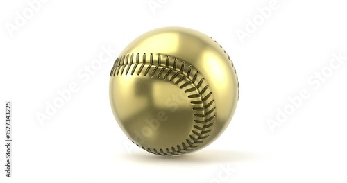 Rotating golden baseball ball