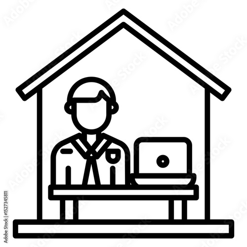 Work From Home Vector Icon