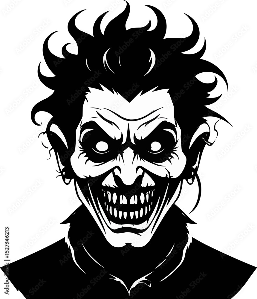 Fototapeta premium vector illustration of a scary skull