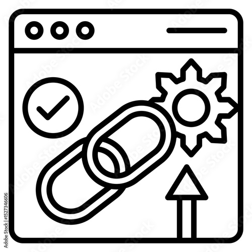 SEO Backlink Vector Icon