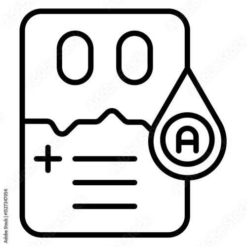 Blood Typing Vector Icon