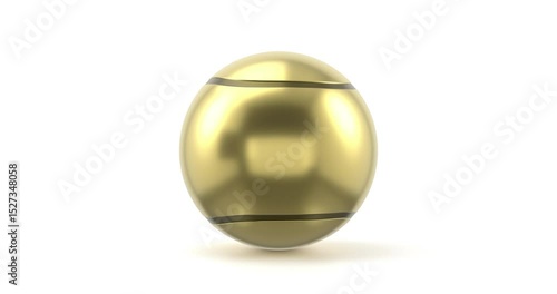 Rotating golden tennis ball