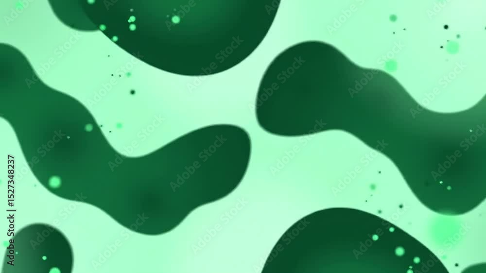 A smooth 3D abstract loop with natural green gradients ranging from mint to forest green. 