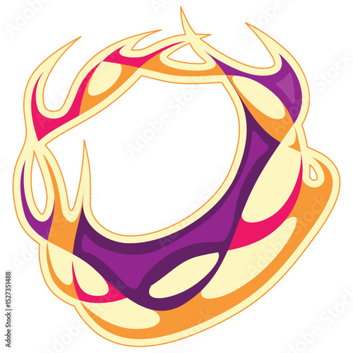 Round border frame in the f...