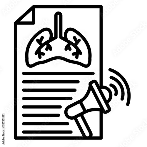 TB Awareness Poster Vector Icon