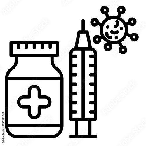 TB Vaccination Vector Icon
