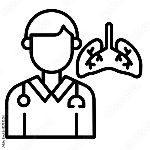 TB Health Worker Vector Icon