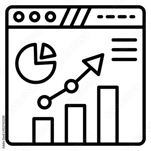 KPI Dashboard Vector Icon