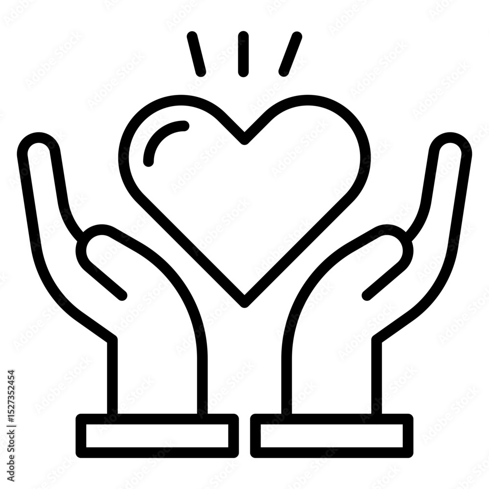 Obraz premium Hand in Hand Vector Icon