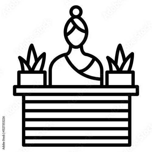Spa Reception Vector Icon