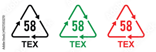 Recycling codes for plastic. Set of plastic recycling codes applied to packaging. Icon of pp, pet, hdpe, code, ldpe and pvc. Triangle logos for safety and ecology. Vector illustration in eps 10.